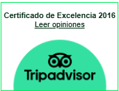 Certificado de Excelencia 2016 Tripadvisor